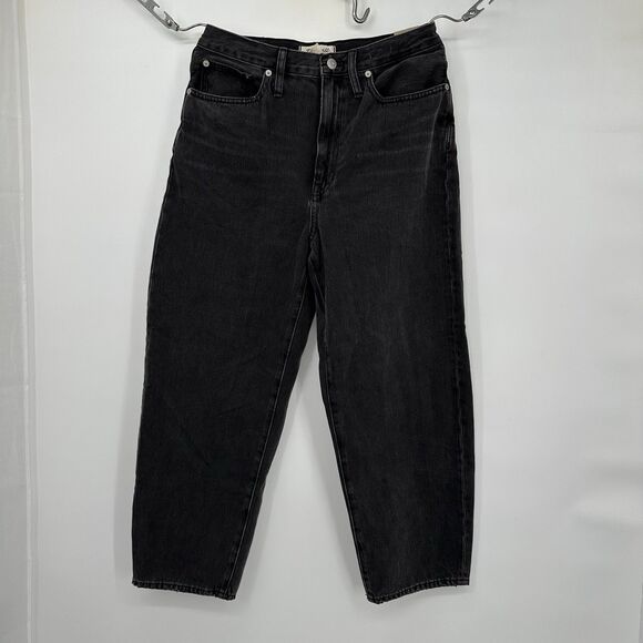 Madewell The Ballon  NWT‎ Wide Leg Jean Women's Sz 28  Pockets Black - Picture 3 of 16